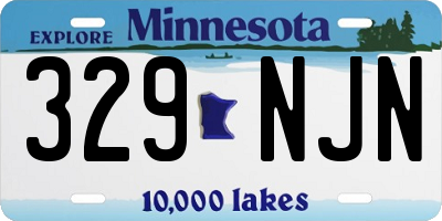 MN license plate 329NJN