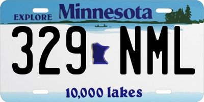 MN license plate 329NML