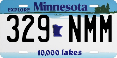 MN license plate 329NMM
