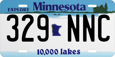 MN license plate 329NNC