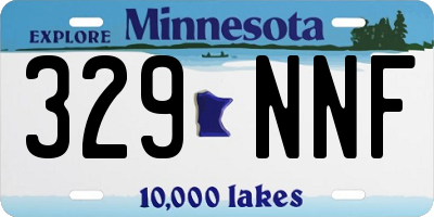 MN license plate 329NNF