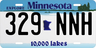 MN license plate 329NNH