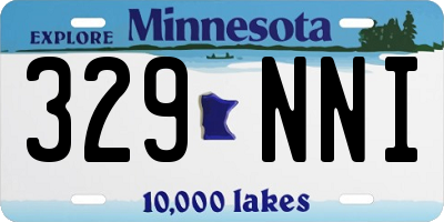 MN license plate 329NNI