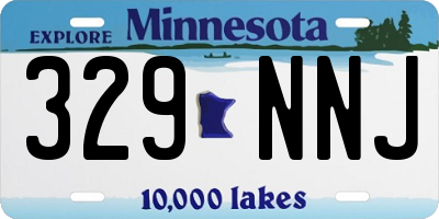 MN license plate 329NNJ