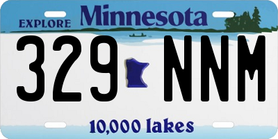 MN license plate 329NNM