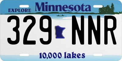MN license plate 329NNR