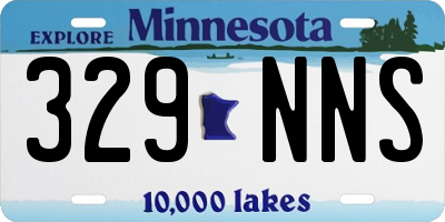 MN license plate 329NNS