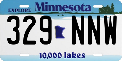 MN license plate 329NNW