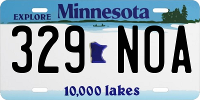 MN license plate 329NOA