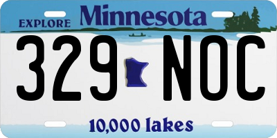 MN license plate 329NOC