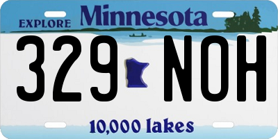MN license plate 329NOH