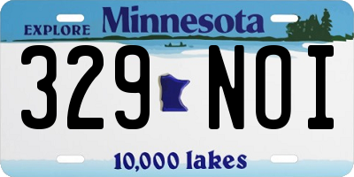 MN license plate 329NOI