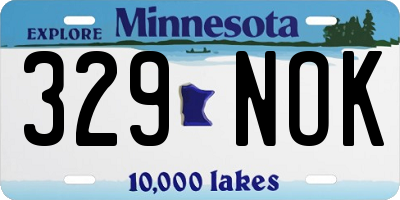 MN license plate 329NOK