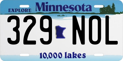 MN license plate 329NOL
