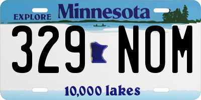 MN license plate 329NOM