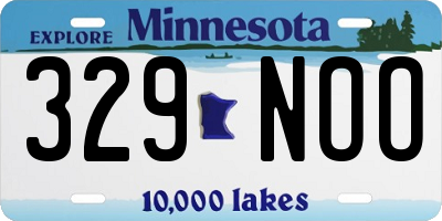 MN license plate 329NOO