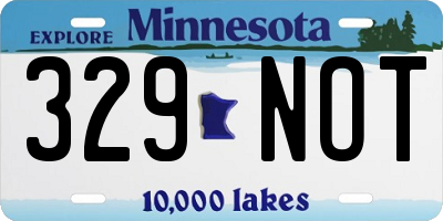 MN license plate 329NOT