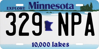 MN license plate 329NPA