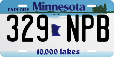 MN license plate 329NPB