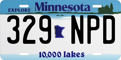 MN license plate 329NPD