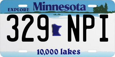 MN license plate 329NPI