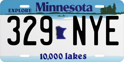 MN license plate 329NYE