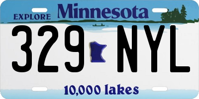 MN license plate 329NYL