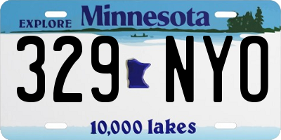 MN license plate 329NYO