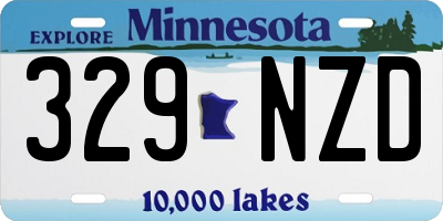 MN license plate 329NZD