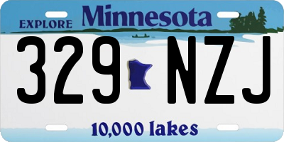 MN license plate 329NZJ