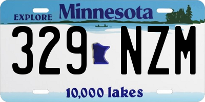 MN license plate 329NZM