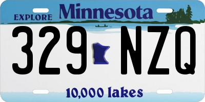 MN license plate 329NZQ