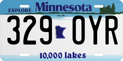 MN license plate 329OYR