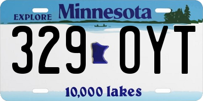 MN license plate 329OYT