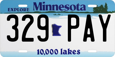 MN license plate 329PAY