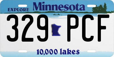 MN license plate 329PCF