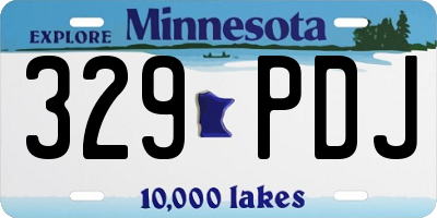 MN license plate 329PDJ