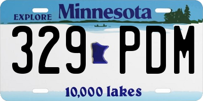 MN license plate 329PDM