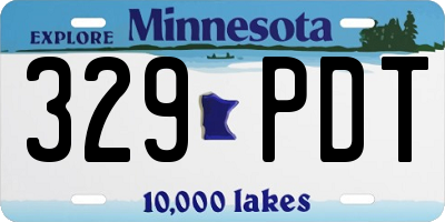 MN license plate 329PDT