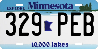 MN license plate 329PEB