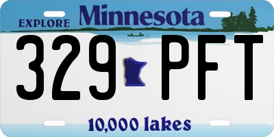 MN license plate 329PFT