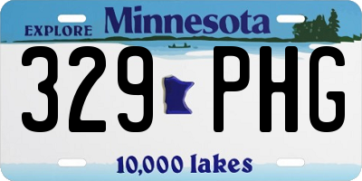 MN license plate 329PHG
