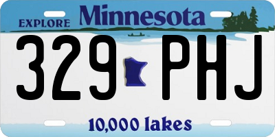 MN license plate 329PHJ