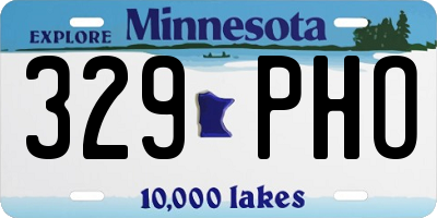 MN license plate 329PHO