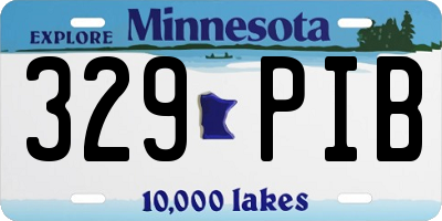 MN license plate 329PIB