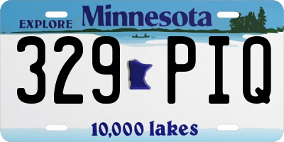 MN license plate 329PIQ