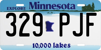MN license plate 329PJF