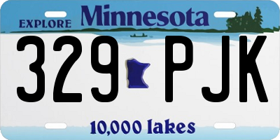 MN license plate 329PJK