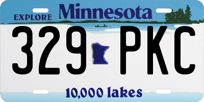 MN license plate 329PKC