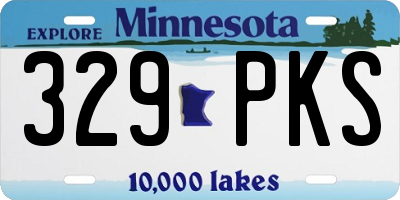 MN license plate 329PKS